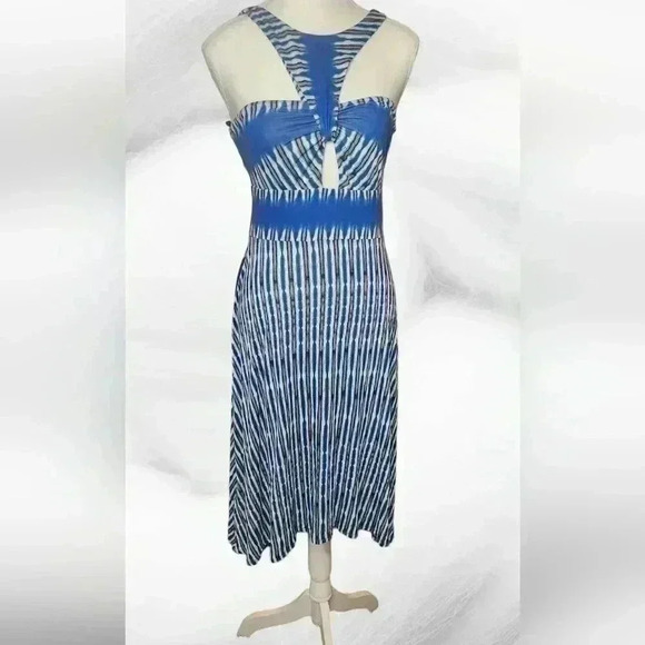 BCBG MaxAzria Eileen Halter Cut Out  High And Low Dress Sz XXS - Picture 5 of 8